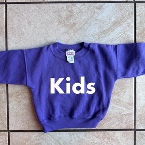 Vintage Purple Kids Sweatshirt
